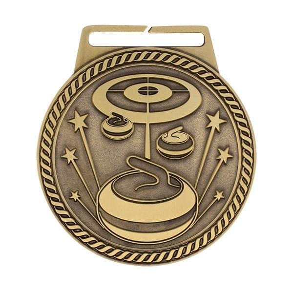Curling Medal Titan Series Wide Ribbon 3