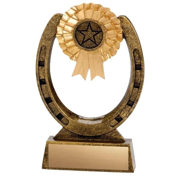 Equestrian Artisan Horseshoe Horse trophy