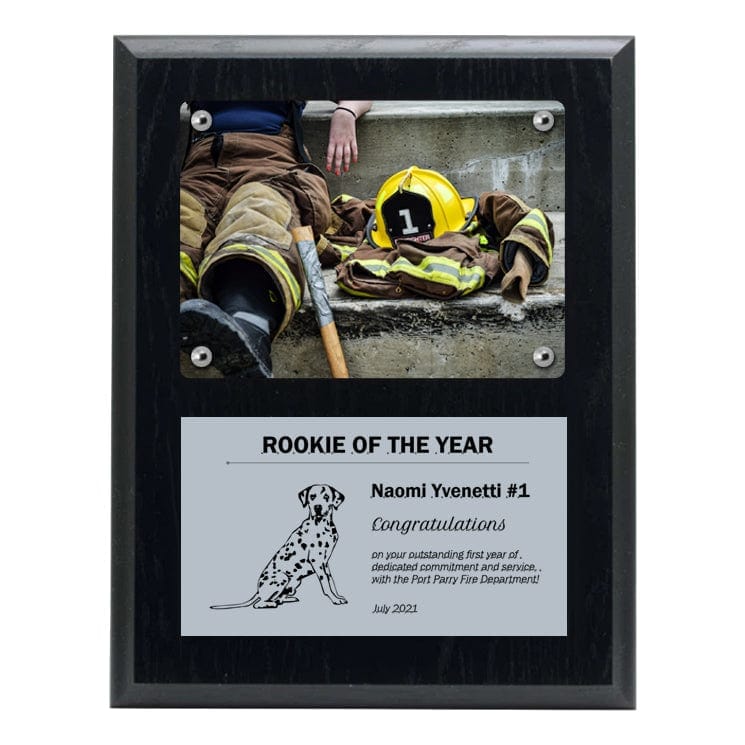 Firefighter Photo Plaque - Black Ash 7