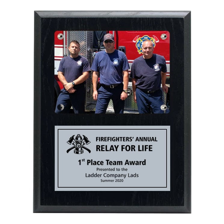 Firefighter Photo Plaque - Black Ash 9