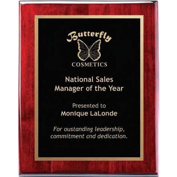 Rosewood piano finish plaque