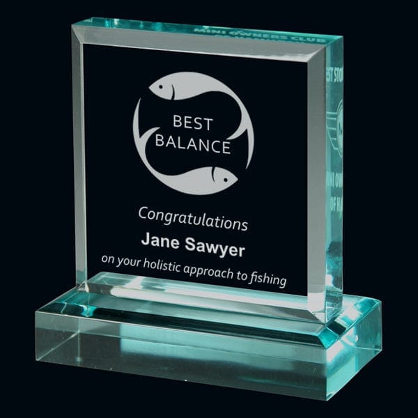 Fishing award acrylic Jade Acclaim 3 1/2 inch