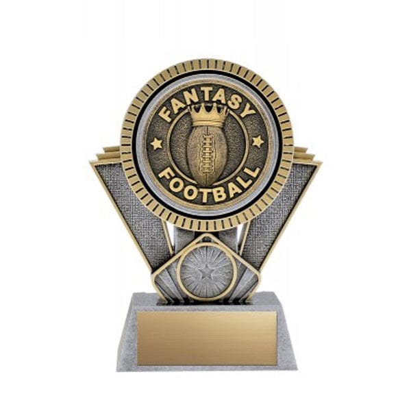 Football Apex silver Fantasy trophy 6 inch