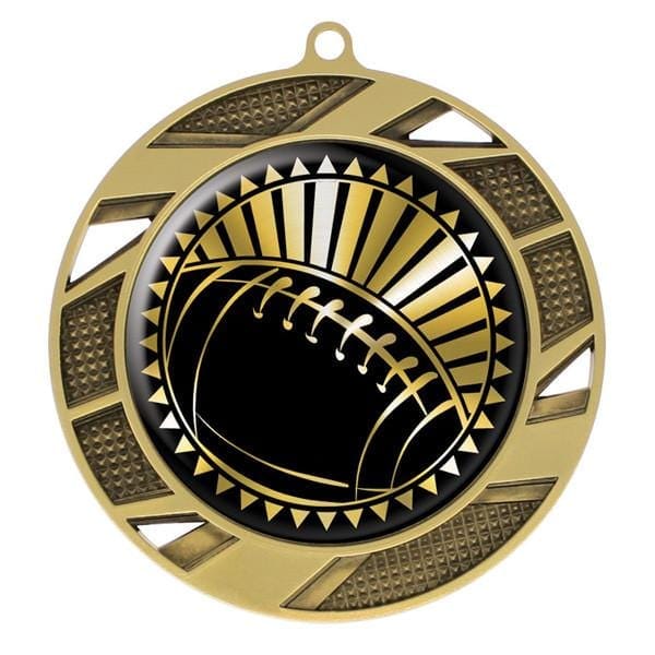 Football Solar medal 2 3/4 inch – gold