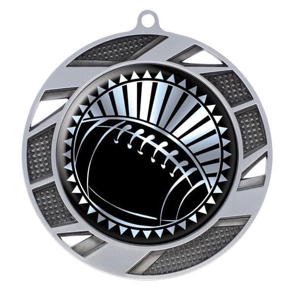 Football Solar medal 2 3/4 inch – silver