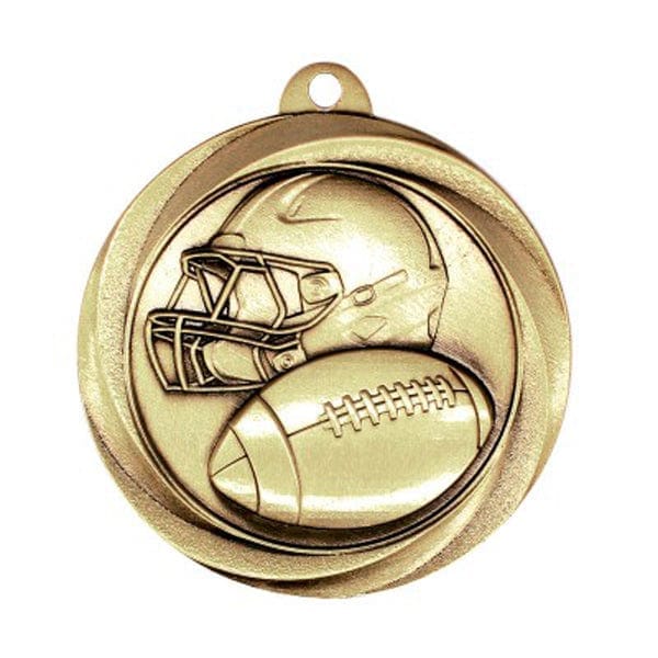 Football Vortex Hockey gold medallion 2 inch