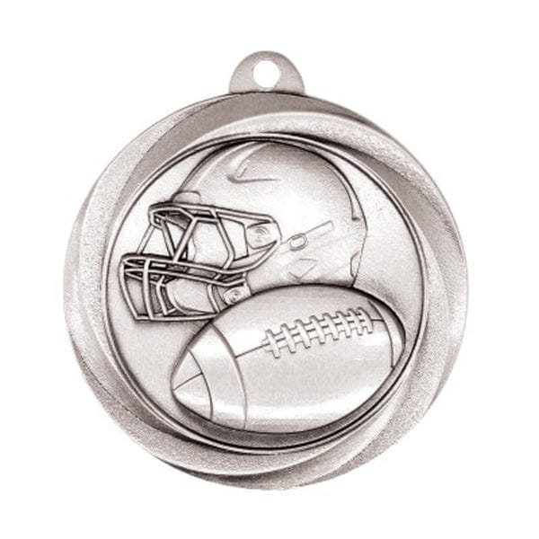 Football Vortex Hockey silver medallion 2 inch