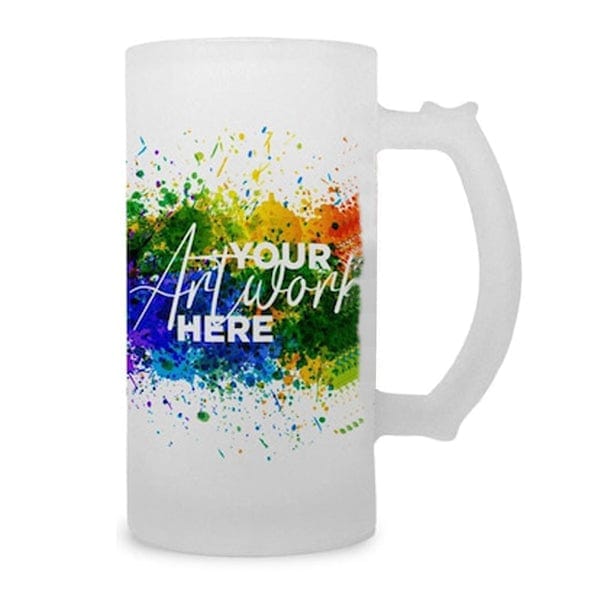 Frosty Beer Stein 16oz Custom Colour Frosted