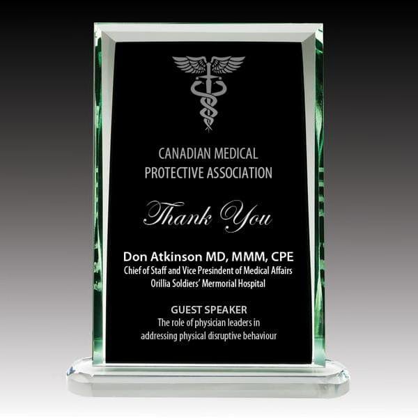 Midnight black plaque 8–9 inch