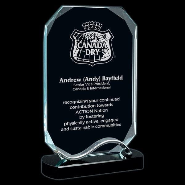 Nile glass award 7–9 inch