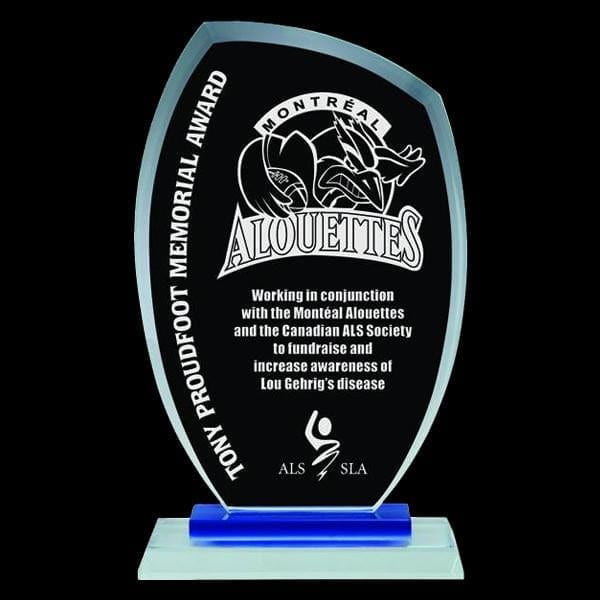St. Thomas glass award 8 inch–9 3/4 inch