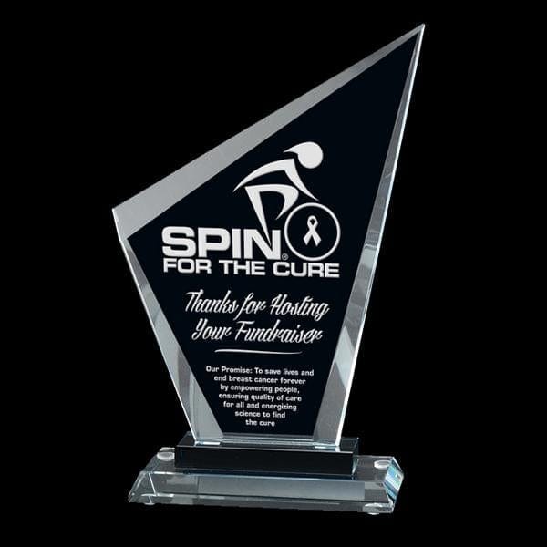 Velocity glass award 7 inch–8 7/8 inch