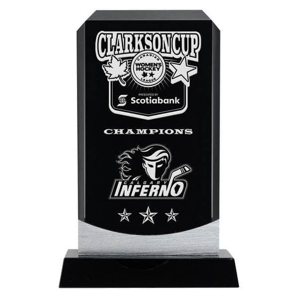 Yukon black glass award 8 1/4 inch–9 7/8 inch