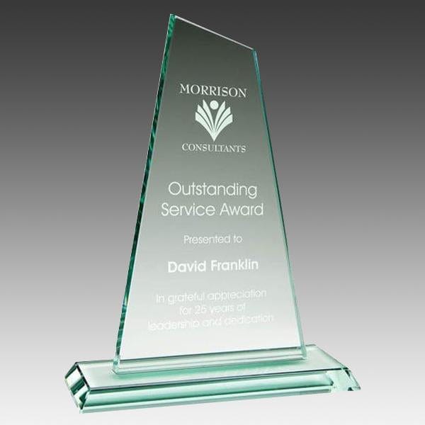 Value Summit glass Jade award 6 3/4 inch–8 1/4 inch