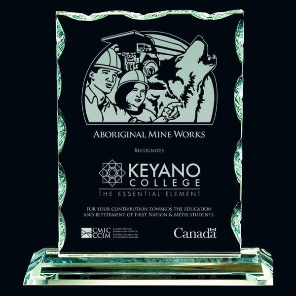 Winchester glass Jade award 6 1/4 inch–8 1/2 inch