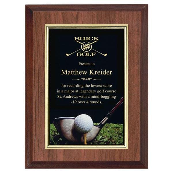 Golf Full Colour Activity plaque 6 inchx8 inch