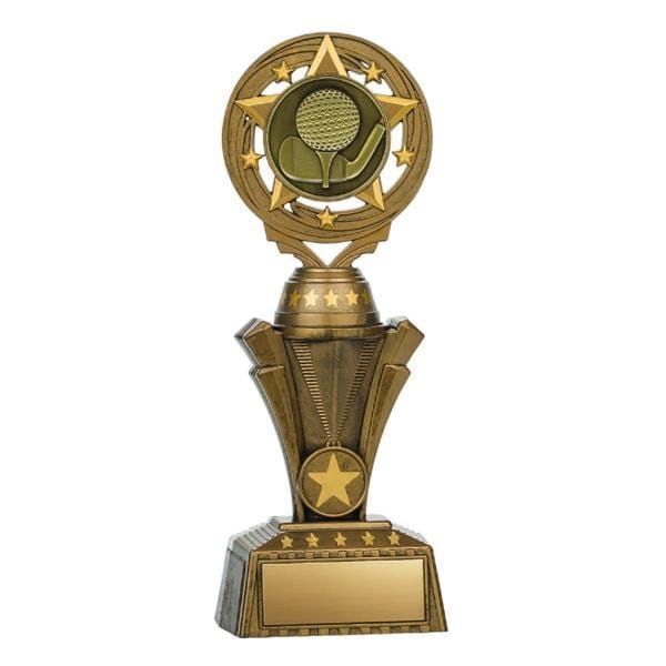 Golf Nexus Antique gold trophy 9 1/2 inch–11 1/2 inch