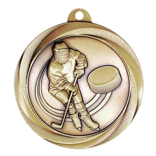 Hockey Vortex gold medallion 2 inch