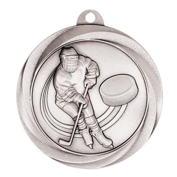 Hockey Vortex silver medallion 2 inch