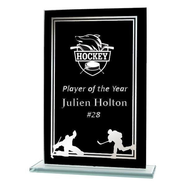 Hockey glass award 6 3/4 inch–7 1/2 inch