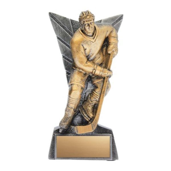 Hockey Delta solid resin male trophy 5 3/4–9 1/4 inch