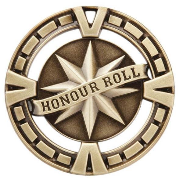 Academic Varsity Sports Honor Roll medallion 2 1/2 inch – Antique gold