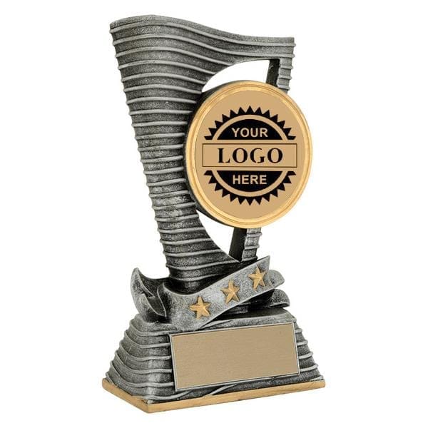 Fanfare trophy with logo insert 5 1/4–6 1/4 inch