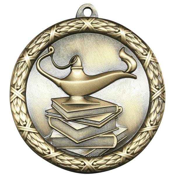 Academic Classic Heavyweight Medals Lamp of Knowledge medallion 2 1/2 inch