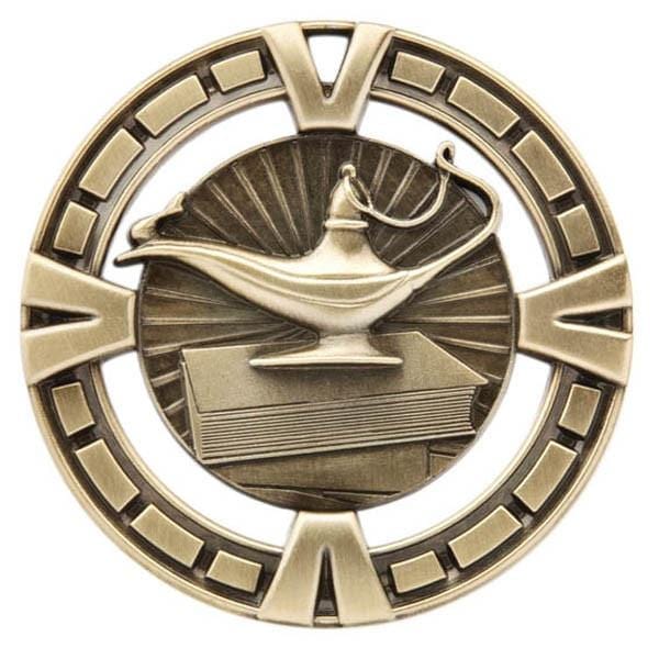 Academic Varsity Sports Lamp of Knowledge medallion 2 1/2 inch