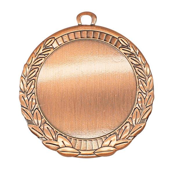 Logo Insert Medal - BRONZE Iron Wreath Boarder - Black Engraving - 2 5/8