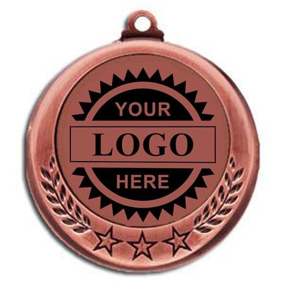 BRONZE Three Star Logo insert medal 2 3/4 inch