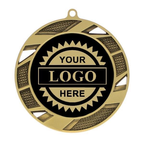 Gold Solar engraving Logo insert medal 2 1/2 inch
