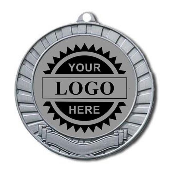 SILVER Banner Logo insert medal 2 3/4 inch