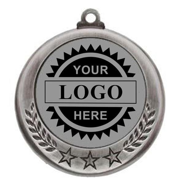 SILVER Three Star Logo insert medal 2 3/4 inch