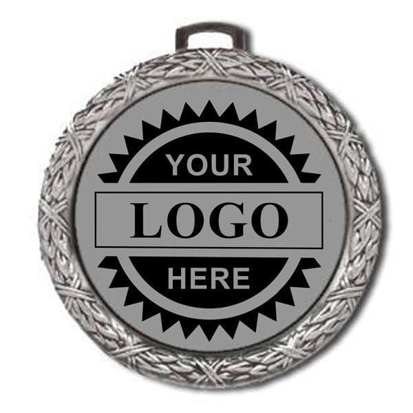 SILVER Weave Logo insert medal 2 1/2 inch