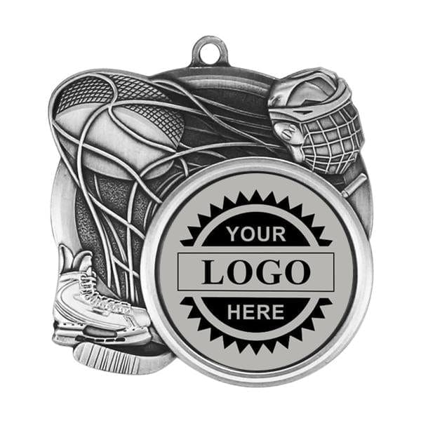 Hockey silver Logo insert medallion 2 3/4 inch