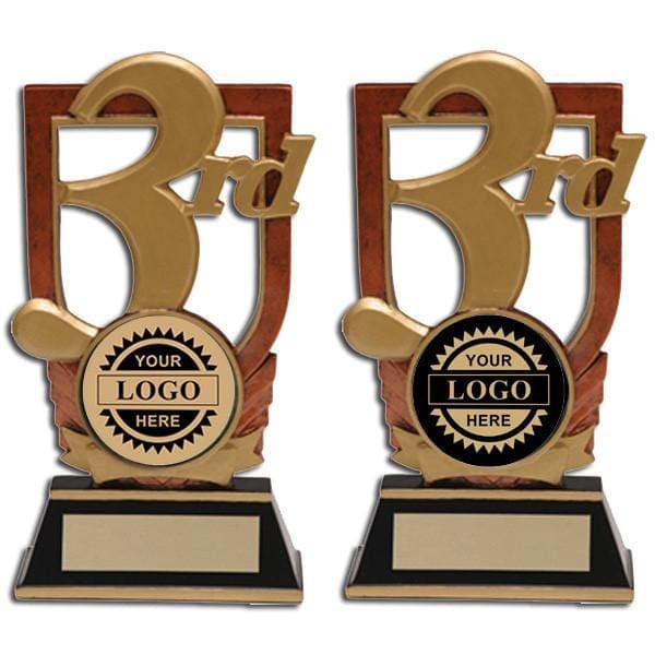 3rd Place Stand Logo insert trophy