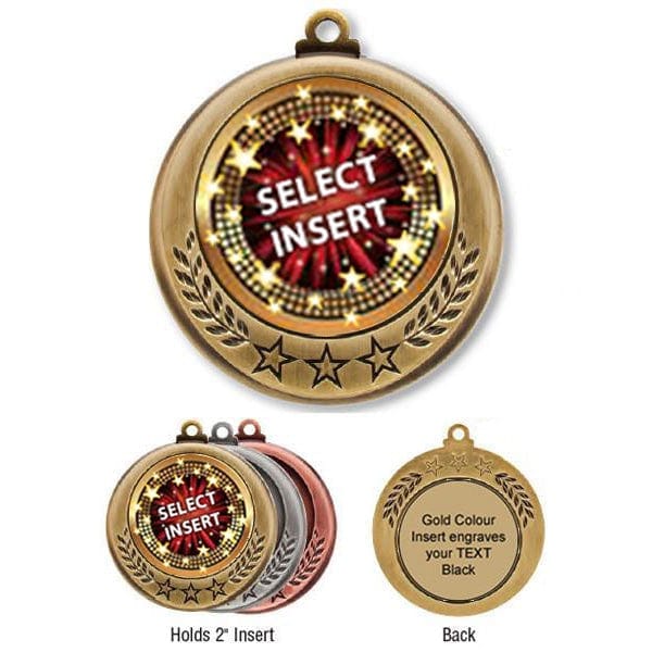 3 Stars 2 5/8 inch medal with 2-inch activity insert