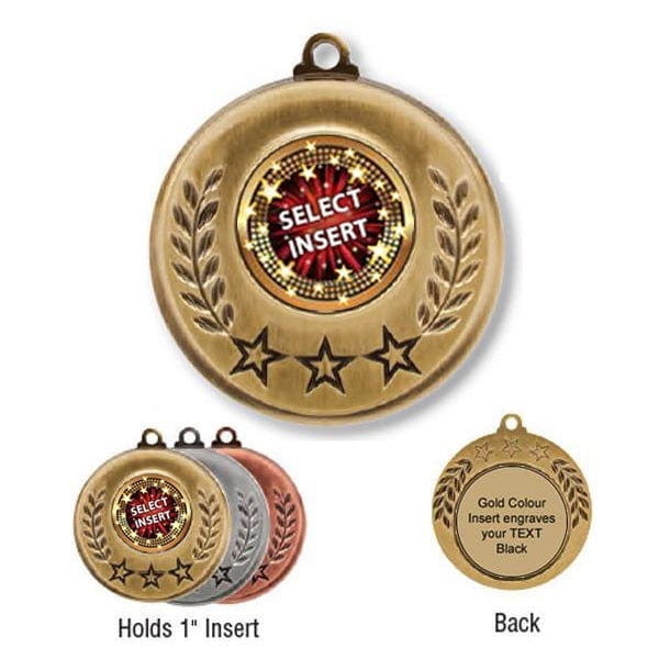 3 Stars 2 inch medal with 1-inch activity insert