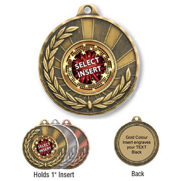 Two Tone 2 inch medal with 1-inch activity insert