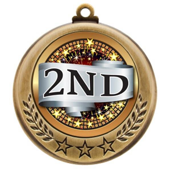 Spectrum 2nd Place Scroll medallion 2 3/4 inch