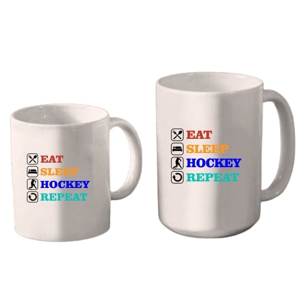 Mug Hockey Color - Eat Sleep Hockey Repeat (A4019) Coffee Mug Quest Awards - Mug