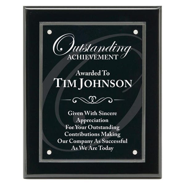 Piano Finish Plaques Magna acrylic 8–9 inch – black