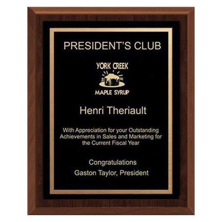 Economy black Plate/Gold engraving plaque 5–12 inch