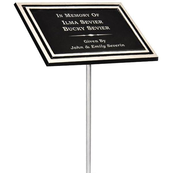 Plaques Cast Aluminum Stake plaque 8 inchx10 inch