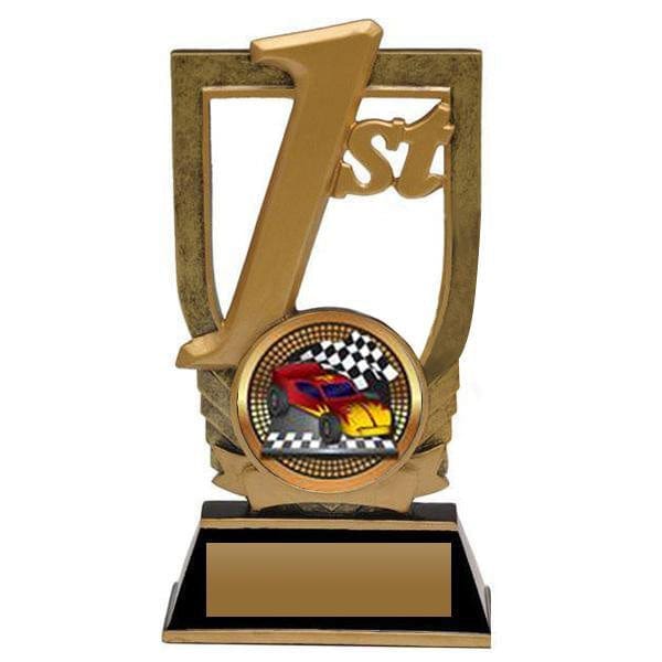 Racing 1st Place trophy with Activity insert 2 inch
