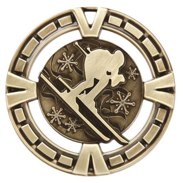 Skiing Varsity Sports medallion 2 1/2 inch