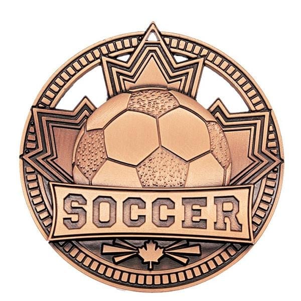 Soccer bronze Patriot medallion 2 3/4 inch