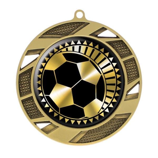 Soccer Solar medal 2 3/4 inch – gold