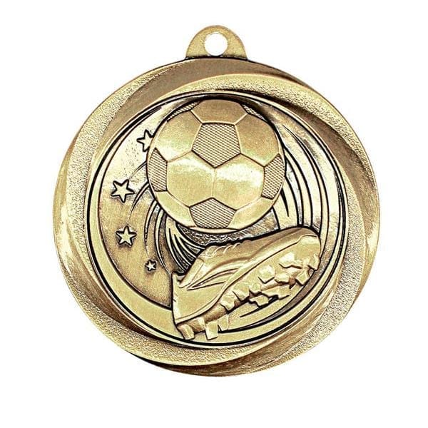 Soccer Vortex gold medallion 2 inch